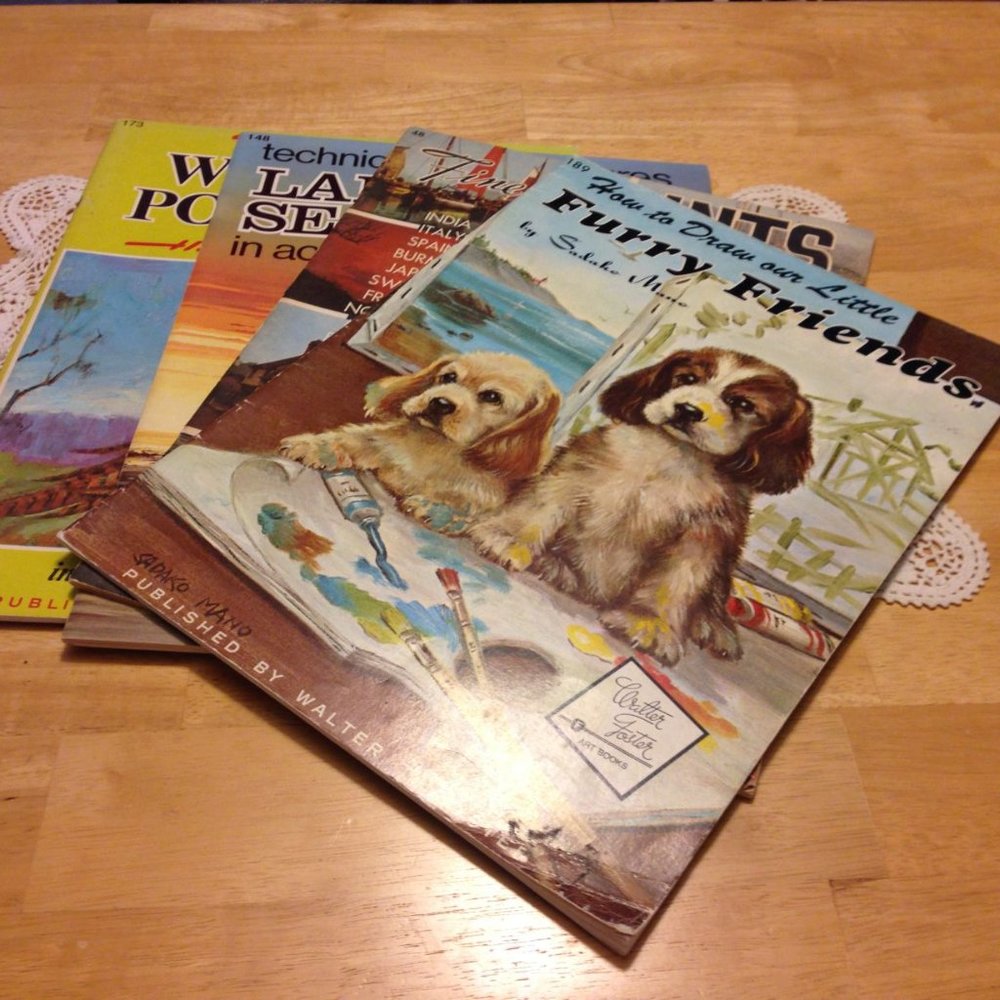 Walter Foster Vintage Oil Painting, Acrylic Painting Oversized Art Books